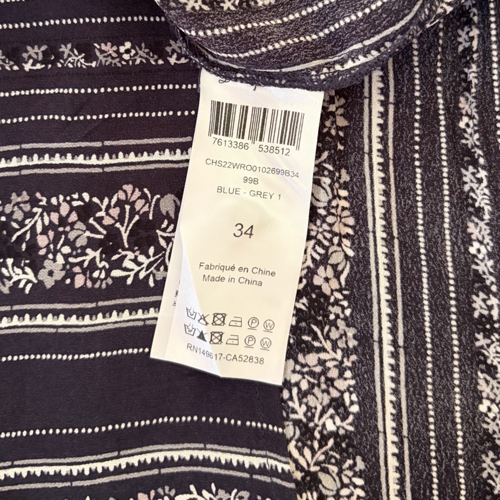 See By Chloe Dress Florence Tie-detailed Flora Crepe De Chine Maxi Dress size 2 - Picture 12 of 16